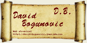 David Bogunović vizit kartica